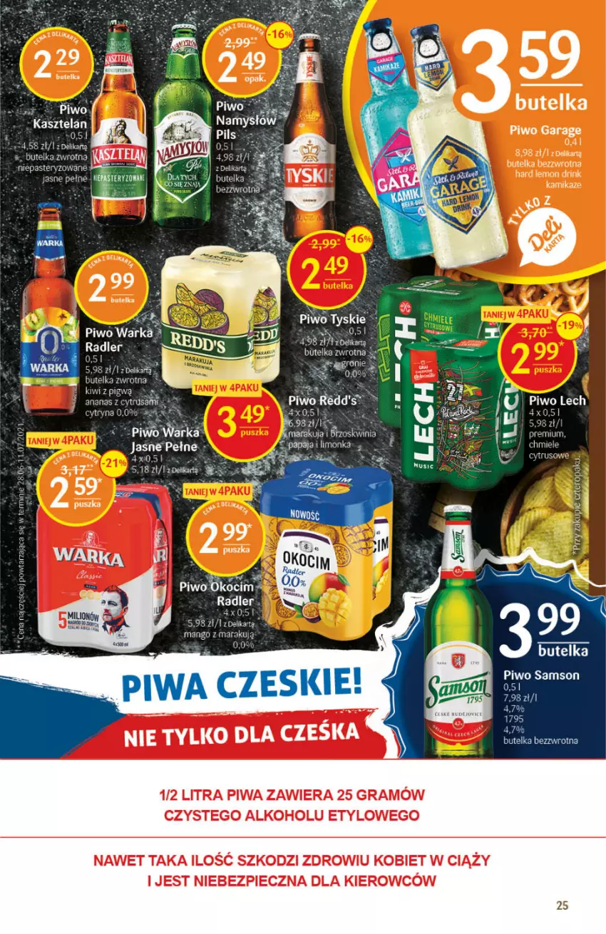 Gazetka promocyjna Delikatesy Centrum - Gazetka Delikatesy Centrum - ważna 26.08 do 01.09.2021 - strona 25 - produkty: Ananas, Gra, Kasztelan, Mango, Piec, Piwa, Piwo, Radler