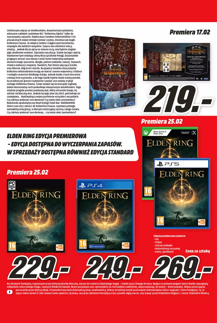 Gazetka promocyjna Media Markt - Gazetka Media Markt - ważna 01.02 do 28.02.2022 - strona 2 - produkty: BIC, Cars, Dzieci, Gra, Grafika, Klej, Kosz, Por, Ser, Szal, Tera, Top, Total War: Warhammer