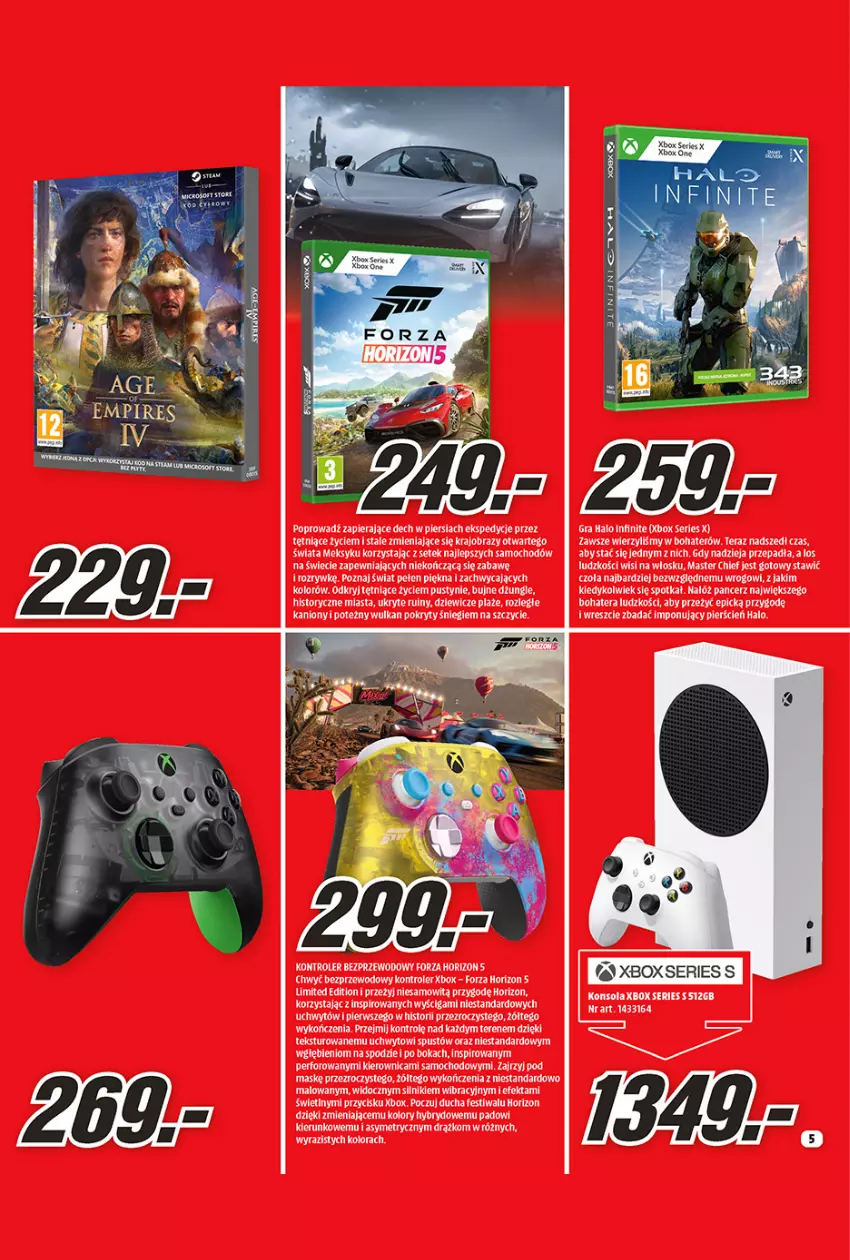 Gazetka promocyjna Media Markt - Gazetka Media Markt - ważna 01.02 do 28.02.2022 - strona 5 - produkty: Cień, Gra, Halo, Halo Infinite, Kierownica, Kontroler, Obraz, Ser, Tera, Xbox