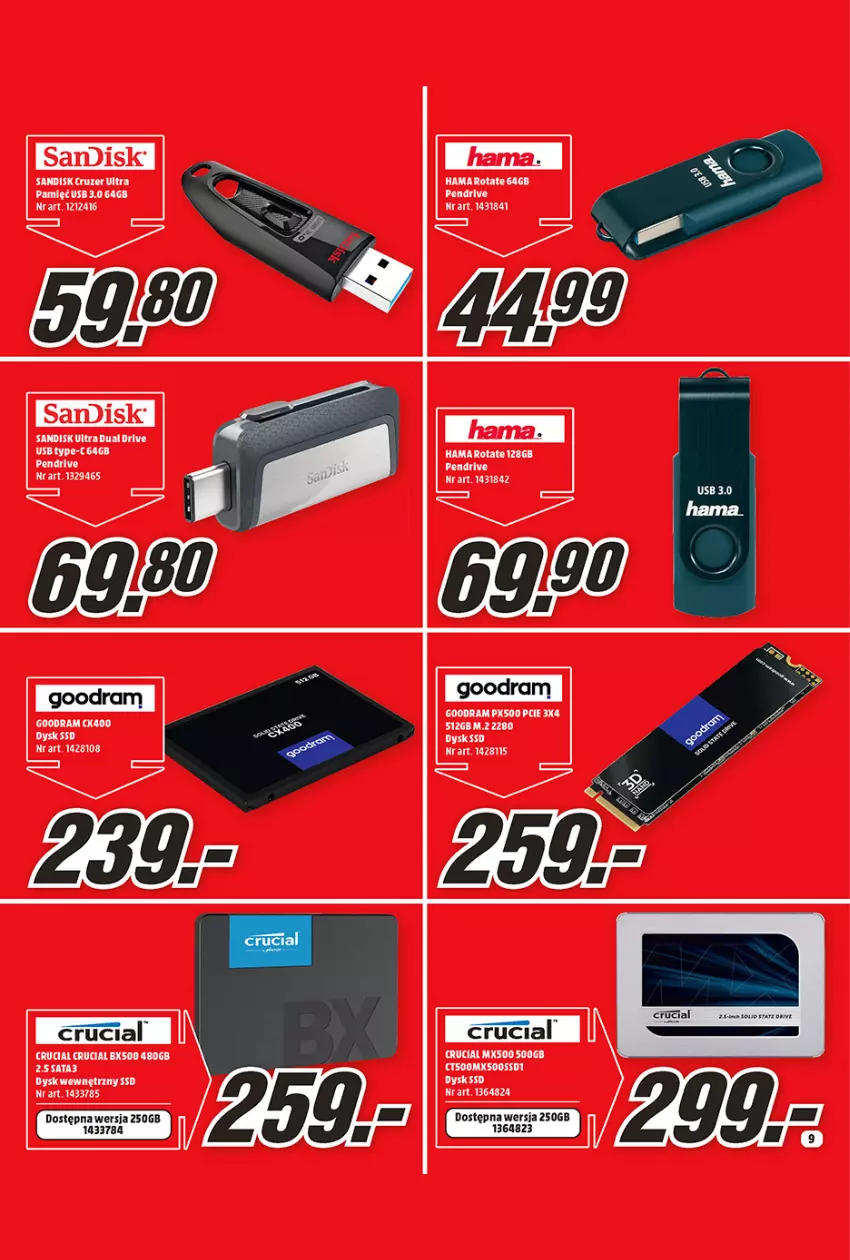 Gazetka promocyjna Media Markt - Gazetka Media Markt - ważna 01.02 do 28.02.2022 - strona 9 - produkty: Fa, Hama, Pendrive