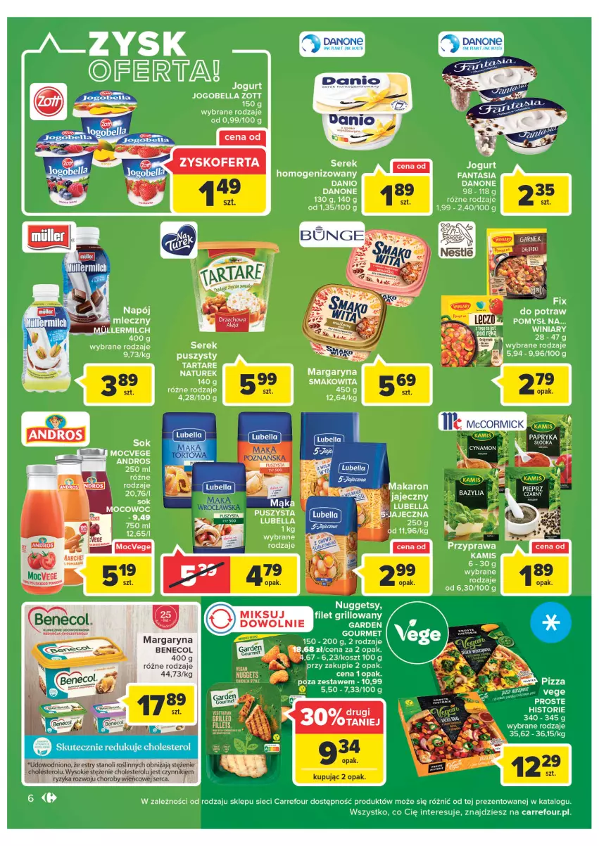 Gazetka promocyjna Carrefour - Gazetka Market - ważna 08.11 do 19.11.2022 - strona 8 - produkty: Benecol, Danio, Danone, Margaryna, Pieprz, Ser, Sok