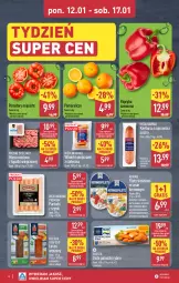 Gazetka promocyjna Aldi - Oferta weekendowa - Gazetka - ważna od 17.01 do 17.01.2026 - strona 4 - produkty: Mięso mielone, Mięso mielone z łopatki wieprzowej, Warzywa, Frosta, Sos, Mus, Gra, Kiełbasa krakowska, Papryka czerwona, Parówki, Parówki z szynki, Papryka, Mięsne specjały, Ananas, Kawa, Paluszki rybne, Pomarańcze, Golden Seafood, Pieprz, Mintaj, Kiełbasa, Pomidory, Mięso