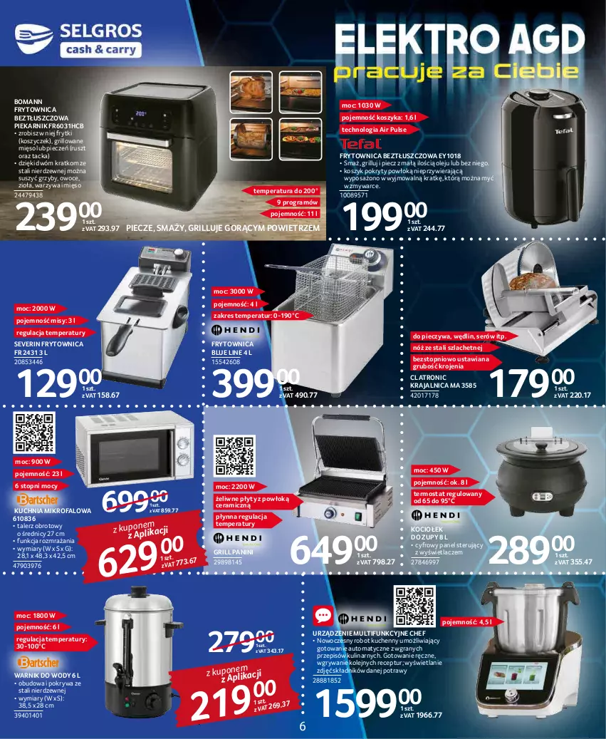 Gazetka promocyjna Selgros - Katalog Elektro - ważna 05.05 do 18.05.2022 - strona 6 - produkty: Fa, Frytki, Gra, Grill, Gry, Grzyby, Koc, Kosz, Kuchnia, Mięso, Olej, Owoce, Piec, Piekarnik, Pokrywa, Robot, Ser, Talerz, Termos, Top, Warzywa