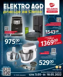 Gazetka promocyjna Selgros - Katalog Elektro - Gazetka - ważna od 18.05 do 18.05.2022 - strona 1 - produkty: Top, Ser, Robot planetarny, Młynek, Mikser, Tran, Robot, IRobot, Roomba, LG, Fa