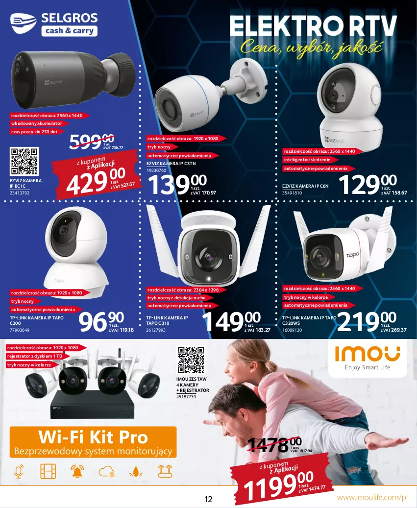 Gazetka promocyjna Selgros - Katalog Elektro - ważna 03.11 do 16.11.2022 - strona 12 - produkty: Akumulator, Intel, Kamera, Kamery, Obraz, TP-Link