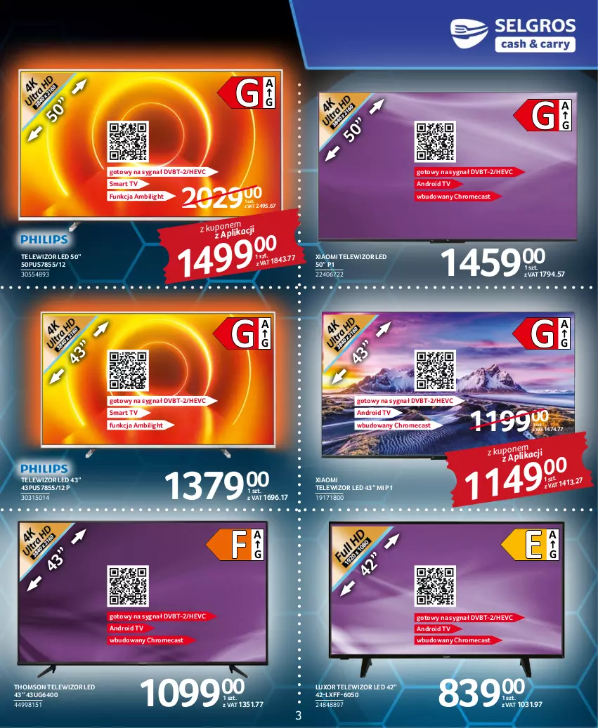 Gazetka promocyjna Selgros - Katalog Elektro - ważna 03.11 do 16.11.2022 - strona 3 - produkty: Android TV, Smart tv, Telewizor, Thomson