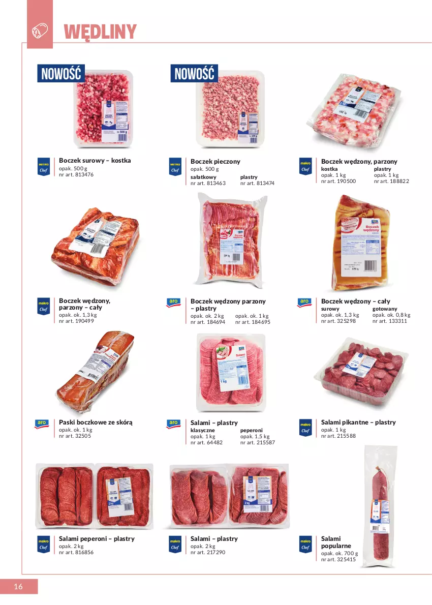 Gazetka promocyjna Makro - [Oferta specjalna] Marki MAKRO dla profesjonalnej Gastronomii - ważna 22.02 do 31.12.2022 - strona 16 - produkty: Boczek, Boczek pieczony, Piec, Salami, Sałat