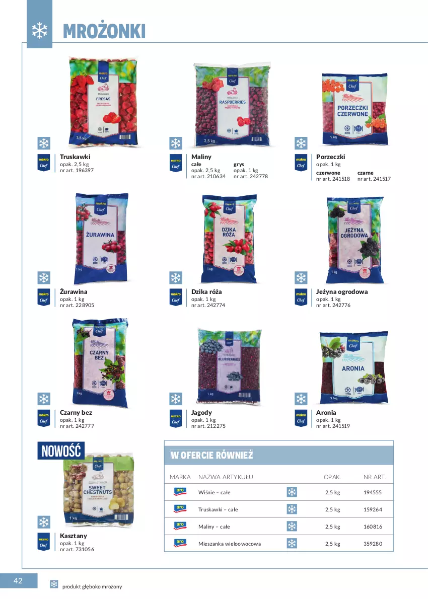 Gazetka promocyjna Makro - [Oferta specjalna] Marki MAKRO dla profesjonalnej Gastronomii - ważna 22.02 do 31.12.2022 - strona 42 - produkty: Aronia, Dzika róża, Gry, Jagody, Maliny, Por, Róża, Truskawki