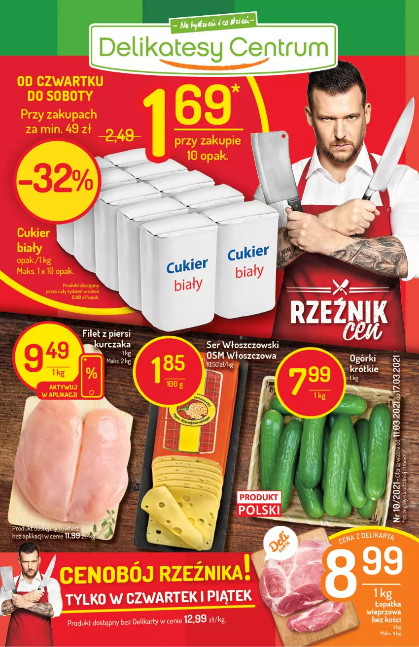 Gazetka promocyjna Delikatesy Centrum - ważna 11.03 do 17.03.2021 - strona 1 - produkty: Kurczak, Rum, Ser, Włoszczowski