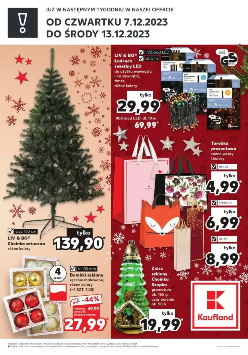 Gazetka promocyjna Kaufland - ważna 07.12 do 13.12.2023 - strona 2 - produkty: Bombki, Choinka, Fa, Gra, Inka, LG