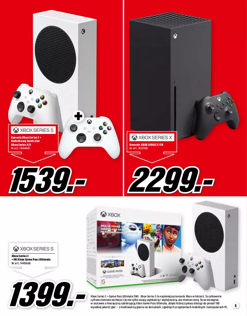 Gazetka promocyjna Media Markt - Gazetka Media Markt - ważna 01.07 do 31.07.2021 - strona 5 - produkty: Gra, Komputer, Konsola, Kontroler, Mobil, Ser, Sok, Tera, Xbox