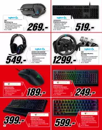 Gazetka promocyjna Media Markt - Gazetka Media Markt - Gazetka - ważna od 31.07 do 31.07.2021 - strona 6 - produkty: Kierownica, Por, Gra, Słuchawki, Klawiatura, Razer, Słuchawki bezprzewodowe, Logitech, Mysz