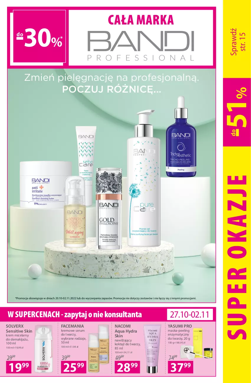 Gazetka promocyjna Hebe - Gazetka - ważna 20.10 do 02.11.2022 - strona 3 - produkty: Fa, Makijaż, Maska, Nacomi, Peeling, Rum, Ser, Serum, Serum do twarzy