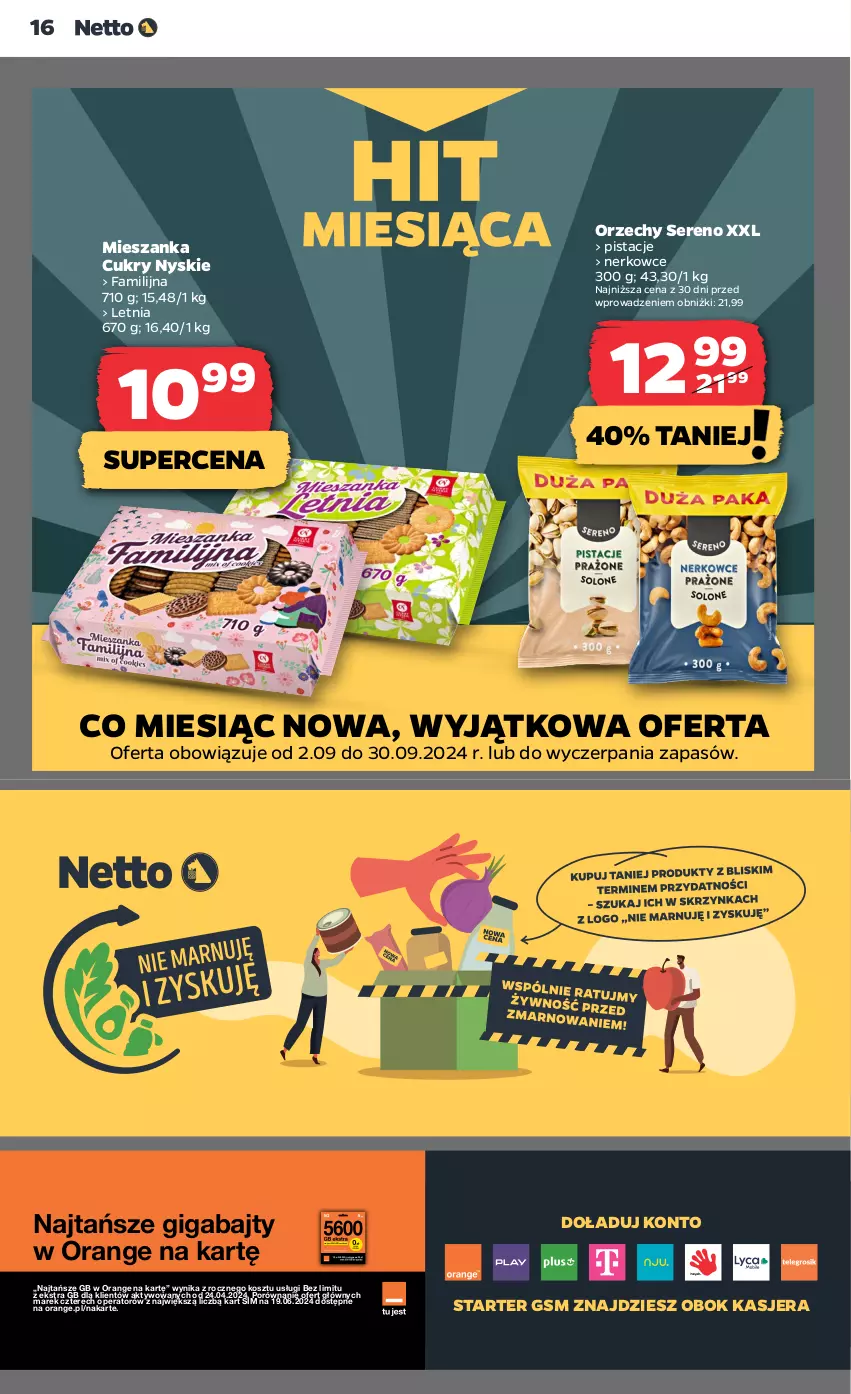 Gazetka promocyjna Netto - Artykuły spożywcze - ważna 12.09 do 18.09.2024 - strona 16 - produkty: Fa, Kosz, Kujawski, Pistacje, Podlaski, Por, Ser, Sok, Stock, Top