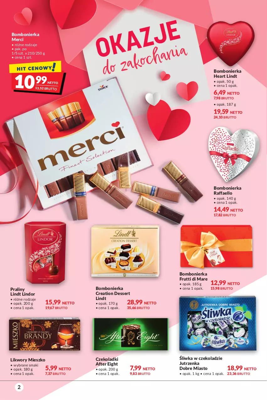 Gazetka promocyjna Makro - [Oferta specjalna] Walentynki - ważna 08.02 do 21.02.2022 - strona 2 - produkty: Fa, Jutrzenka, Lindor, Lindt, Merci, Praliny, Raffaello, Ser