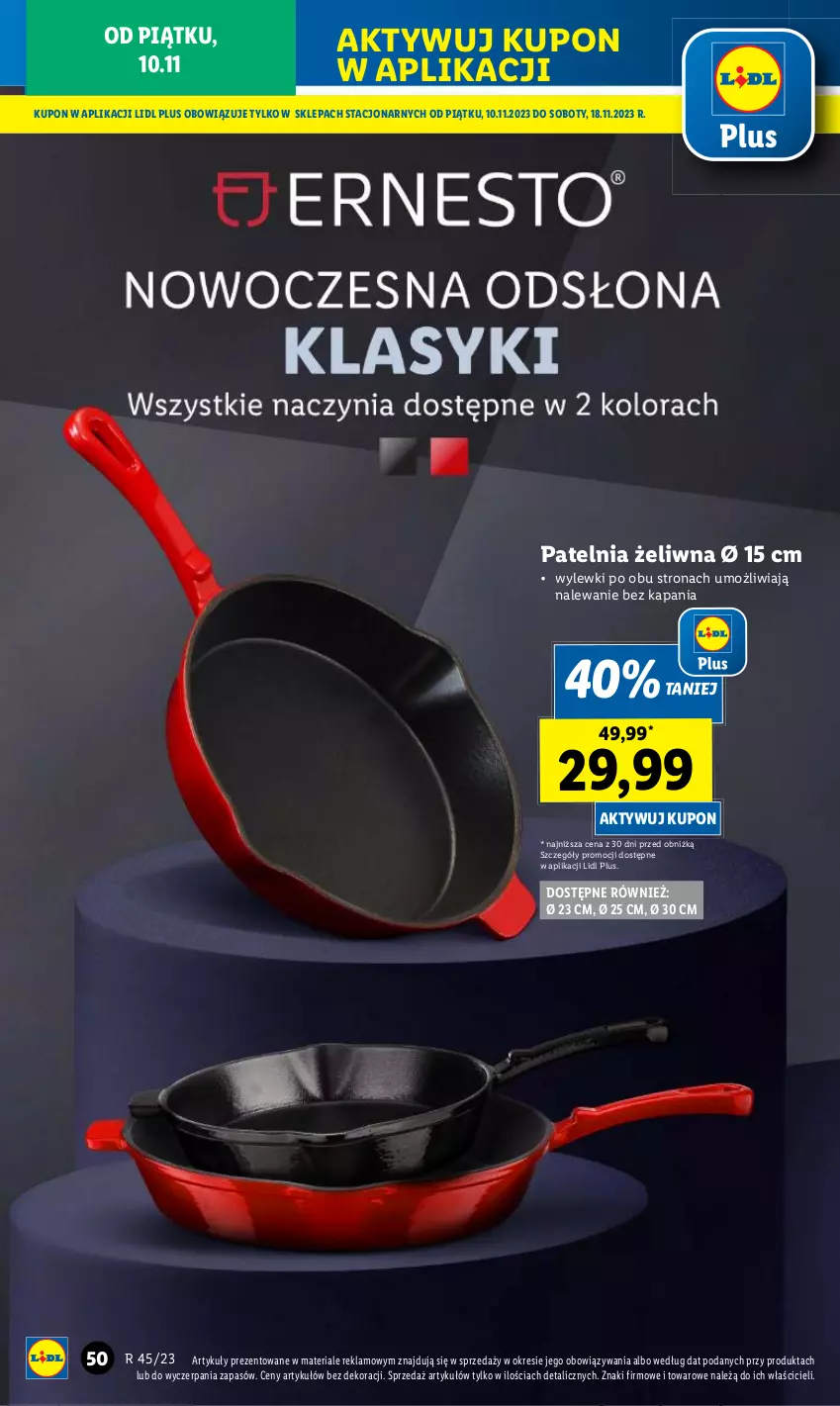 Gazetka promocyjna Lidl - GAZETKA - ważna 06.11 do 10.11.2023 - strona 52 - produkty: Patelnia