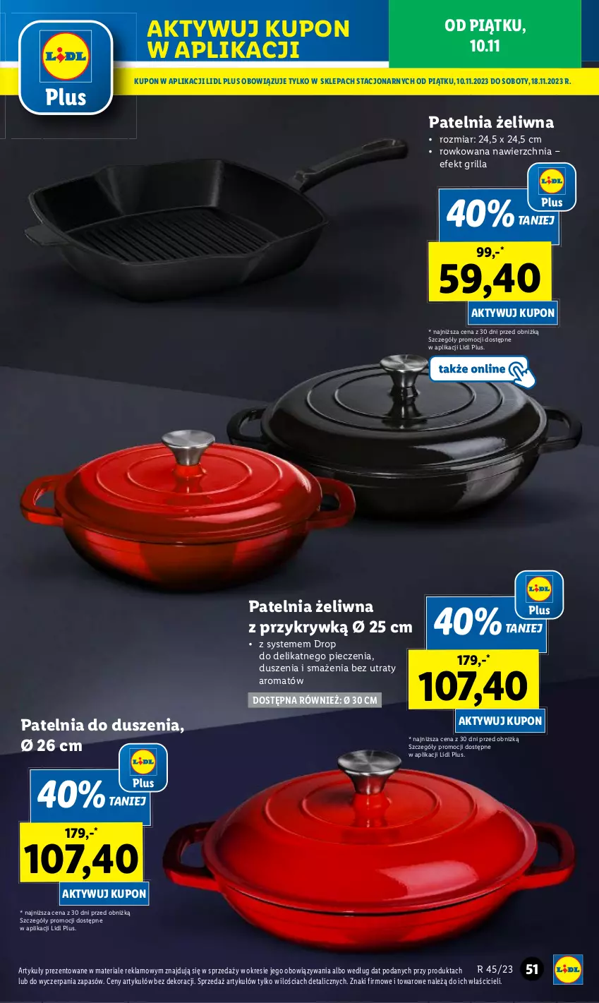 Gazetka promocyjna Lidl - GAZETKA - ważna 06.11 do 10.11.2023 - strona 53 - produkty: Grill, Patelnia, Piec