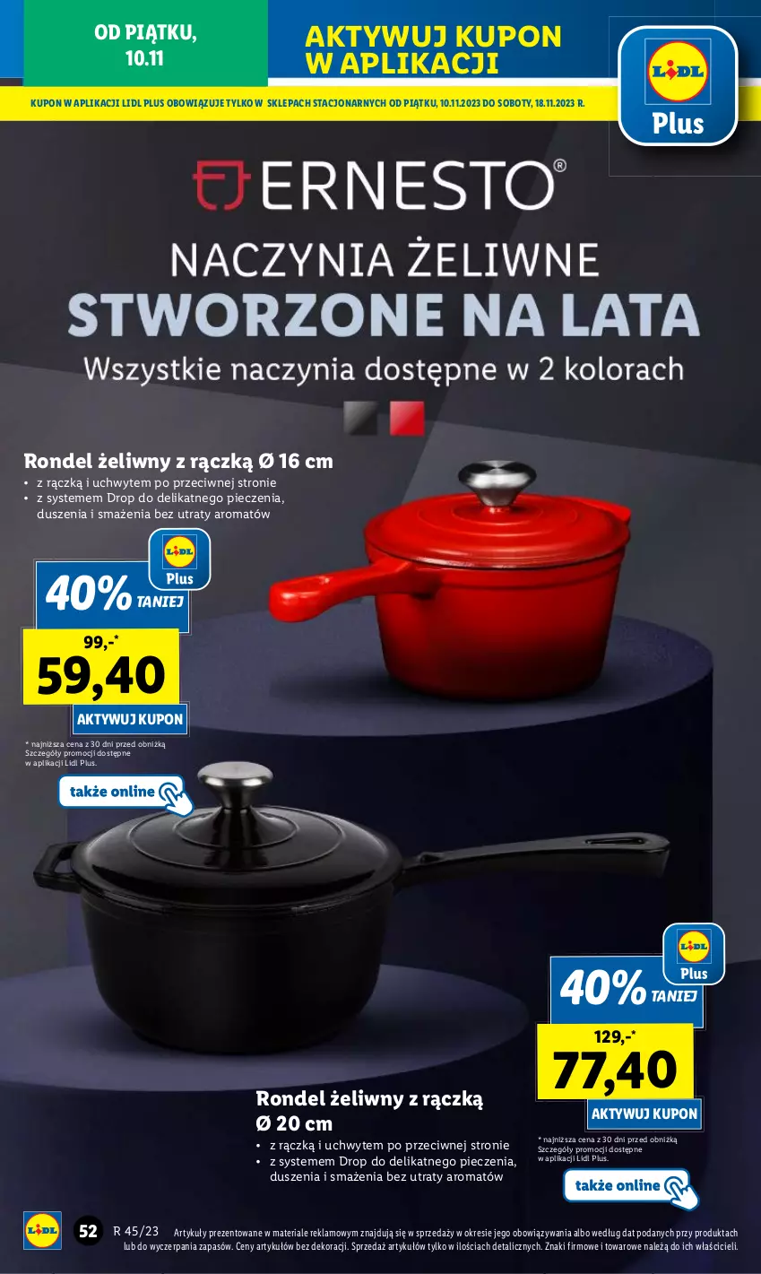 Gazetka promocyjna Lidl - GAZETKA - ważna 06.11 do 10.11.2023 - strona 54 - produkty: Piec, Rondel