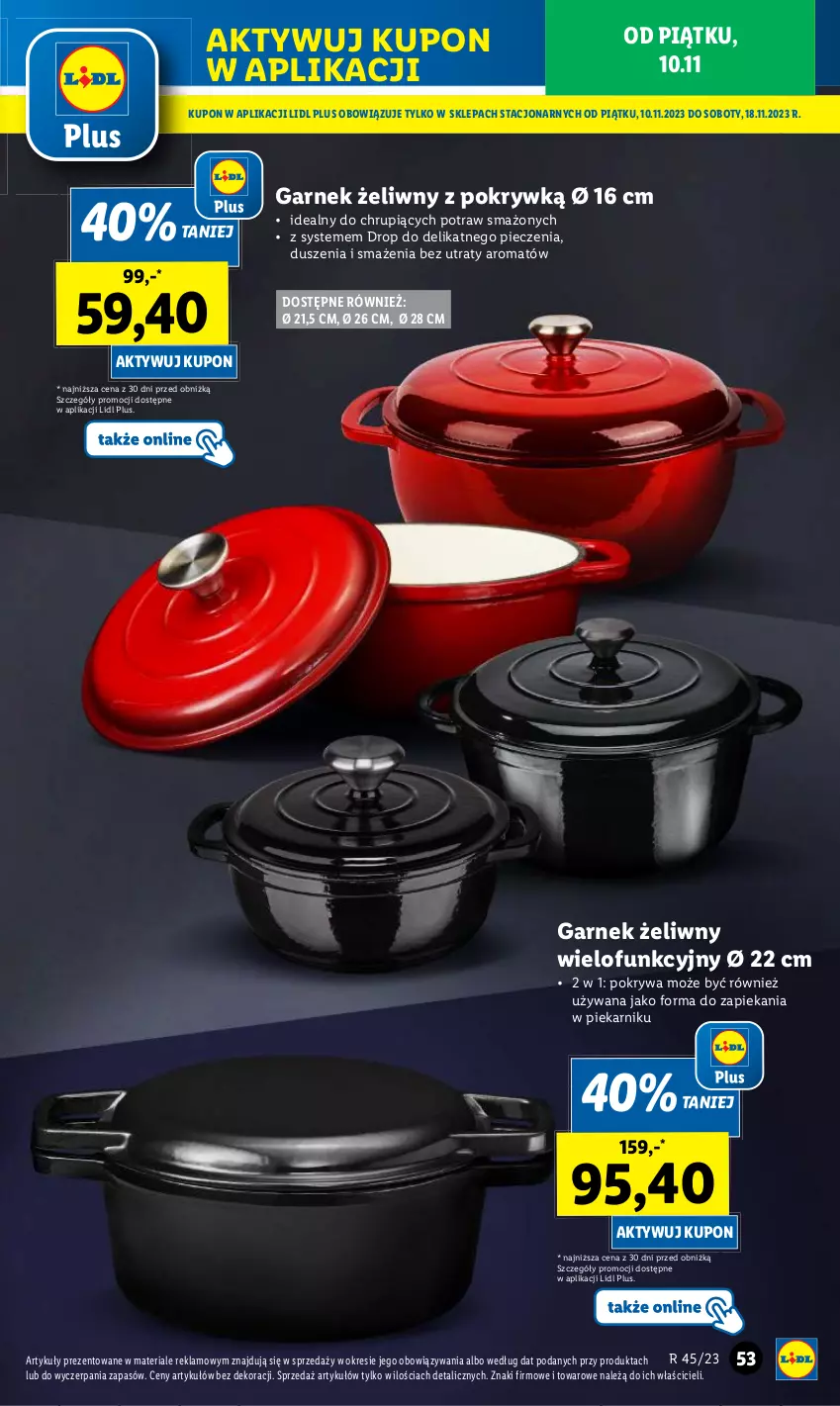 Gazetka promocyjna Lidl - GAZETKA - ważna 06.11 do 10.11.2023 - strona 55 - produkty: Garnek, Piec, Piekarnik, Pokrywa