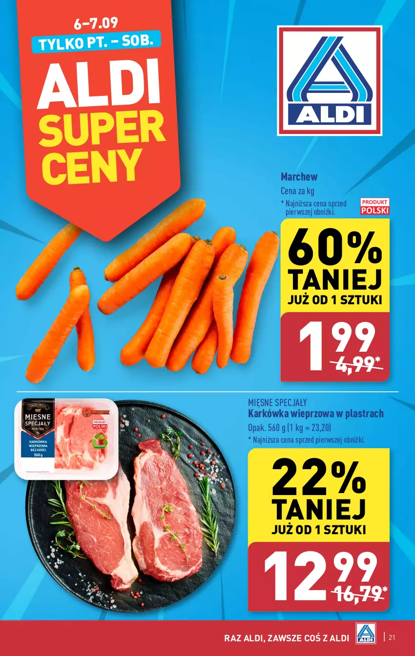 Gazetka promocyjna Aldi - Pełna oferta - ważna 02.09 do 07.09.2024 - strona 21 - produkty: Karkówka wieprzowa, Mięsne specjały