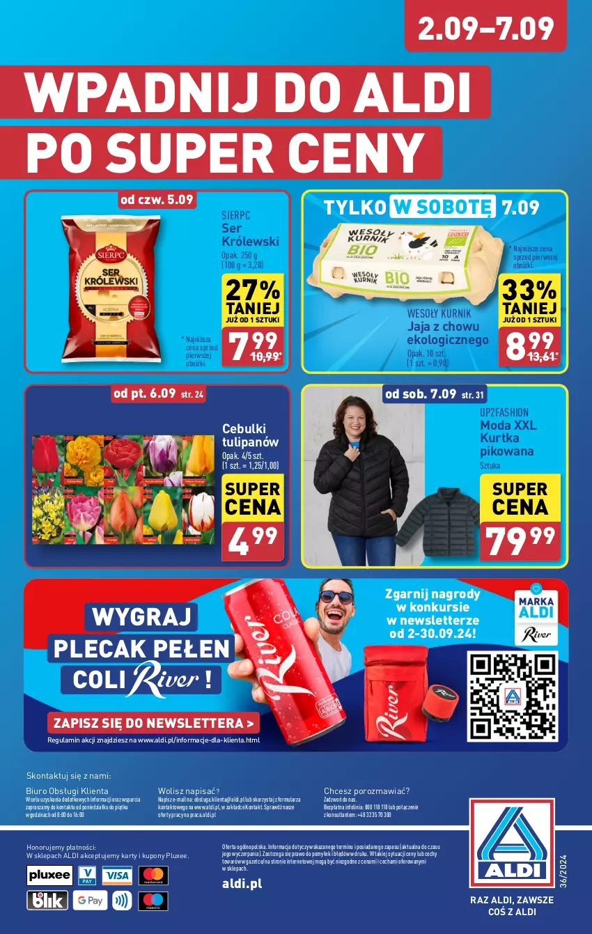 Gazetka promocyjna Aldi - Pełna oferta - ważna 02.09 do 07.09.2024 - strona 36 - produkty: Biuro, Fa, Gra, Jaja, Królewski, Kurtka, Moda, O nas, Plecak, Por, Ser, Tera, Tulipan