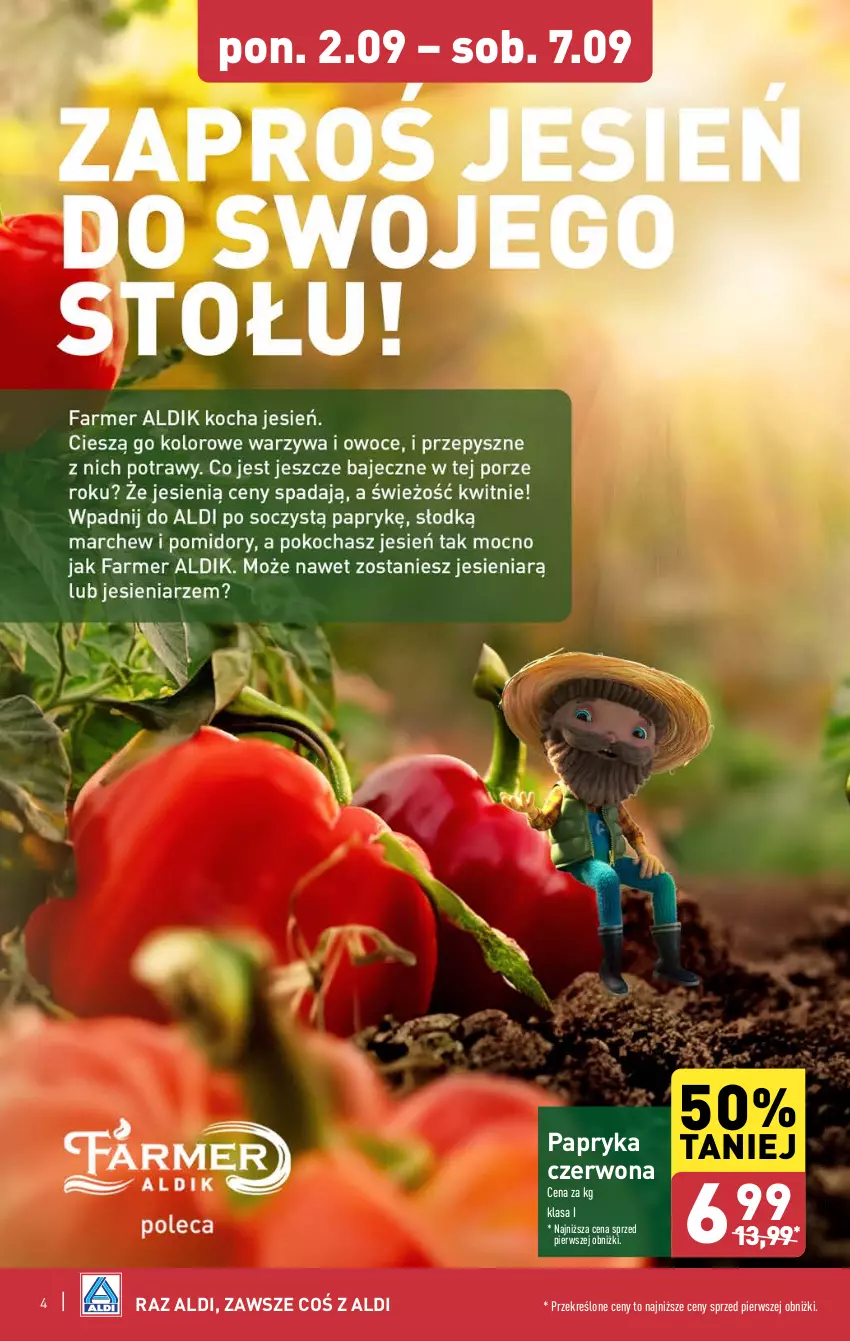 Gazetka promocyjna Aldi - Pełna oferta - ważna 02.09 do 07.09.2024 - strona 4 - produkty: Papryka, Papryka czerwona