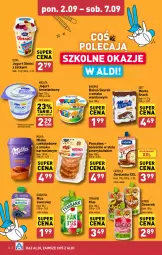 Gazetka promocyjna Aldi - Pełna oferta - Gazetka - ważna od 07.09 do 07.09.2024 - strona 14 - produkty: Naleśniki, Lubella, Ser, Mus, Zott, Bell, Jogurt, BoboVita, Serek, Owsianka, Bakoma, Tymbark, Kubuś, Bella, Deser, Olma, Milka, Monte, Mleko