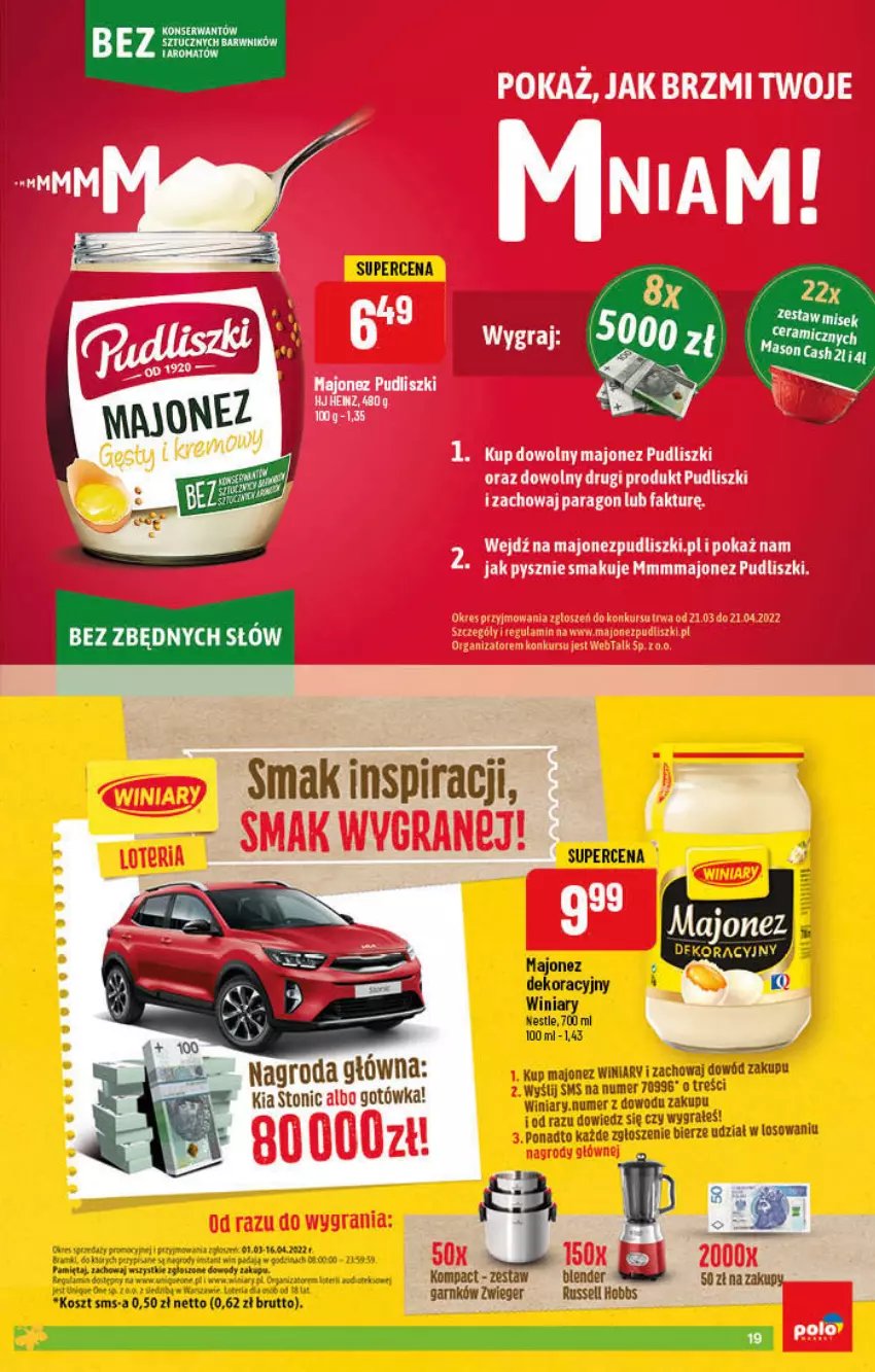 Gazetka promocyjna PoloMarket - Gazetka pomocyjna - ważna 06.04 do 12.04.2022 - strona 19 - produkty: Blender, Gra, Kosz, Majonez, Ser, Wawel, Winiary