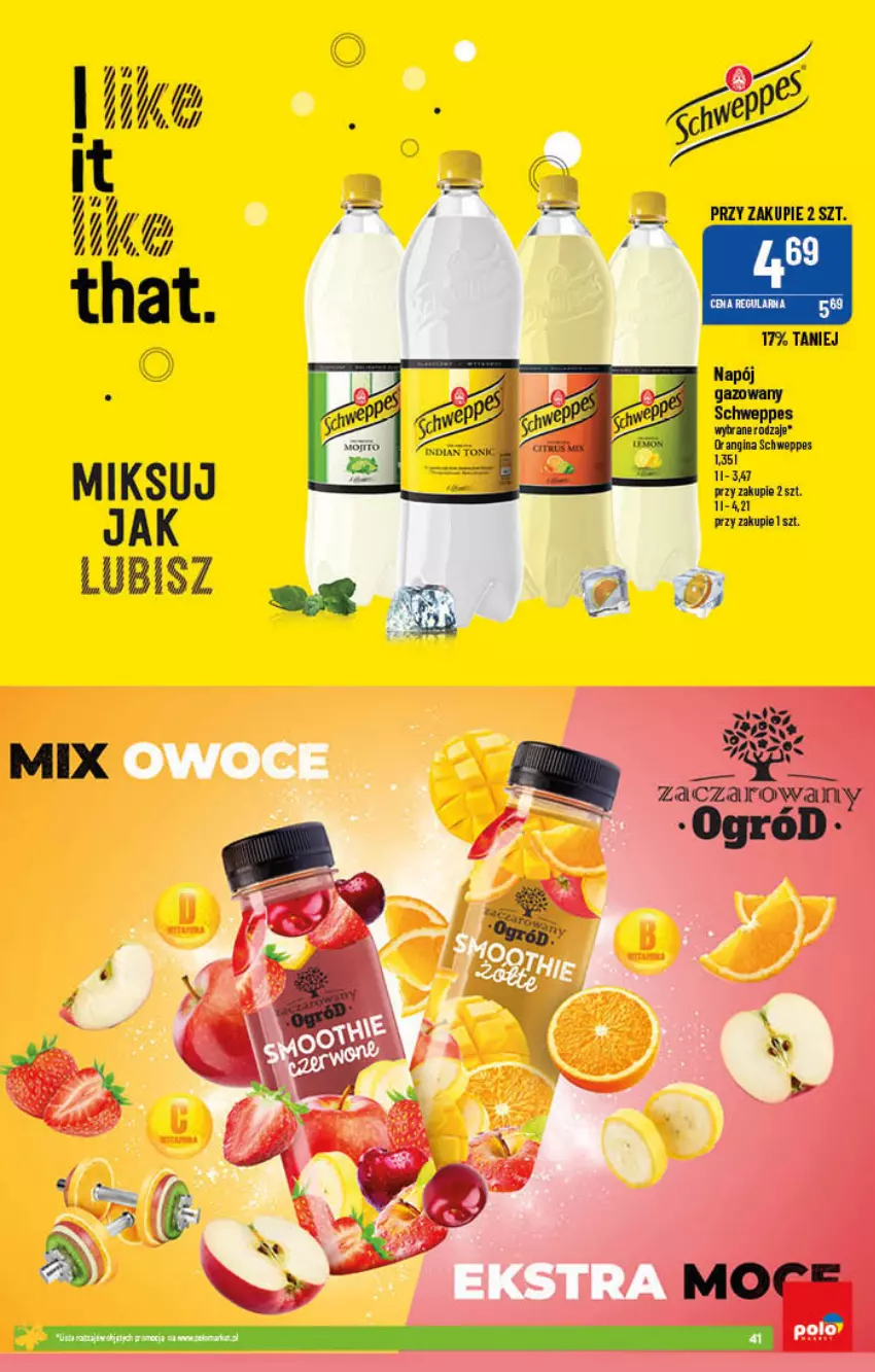 Gazetka promocyjna PoloMarket - Gazetka pomocyjna - ważna 06.04 do 12.04.2022 - strona 41 - produkty: Gin, Napój, Napój gazowany, Ogród, Schweppes