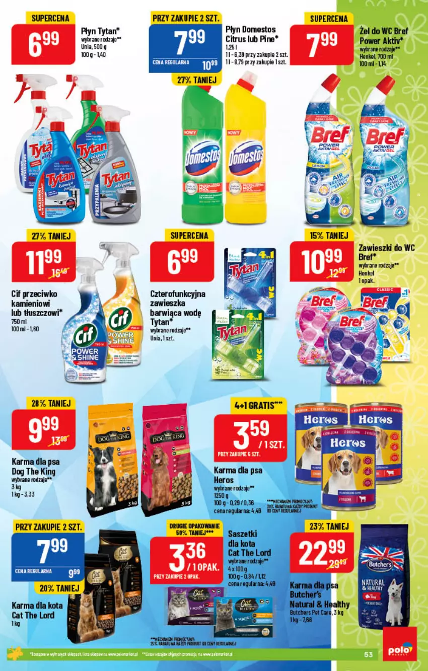 Gazetka promocyjna PoloMarket - Gazetka pomocyjna - ważna 06.04 do 12.04.2022 - strona 53 - produkty: Bref, Cif, Domestos, Gry, Tytan, Zawieszki