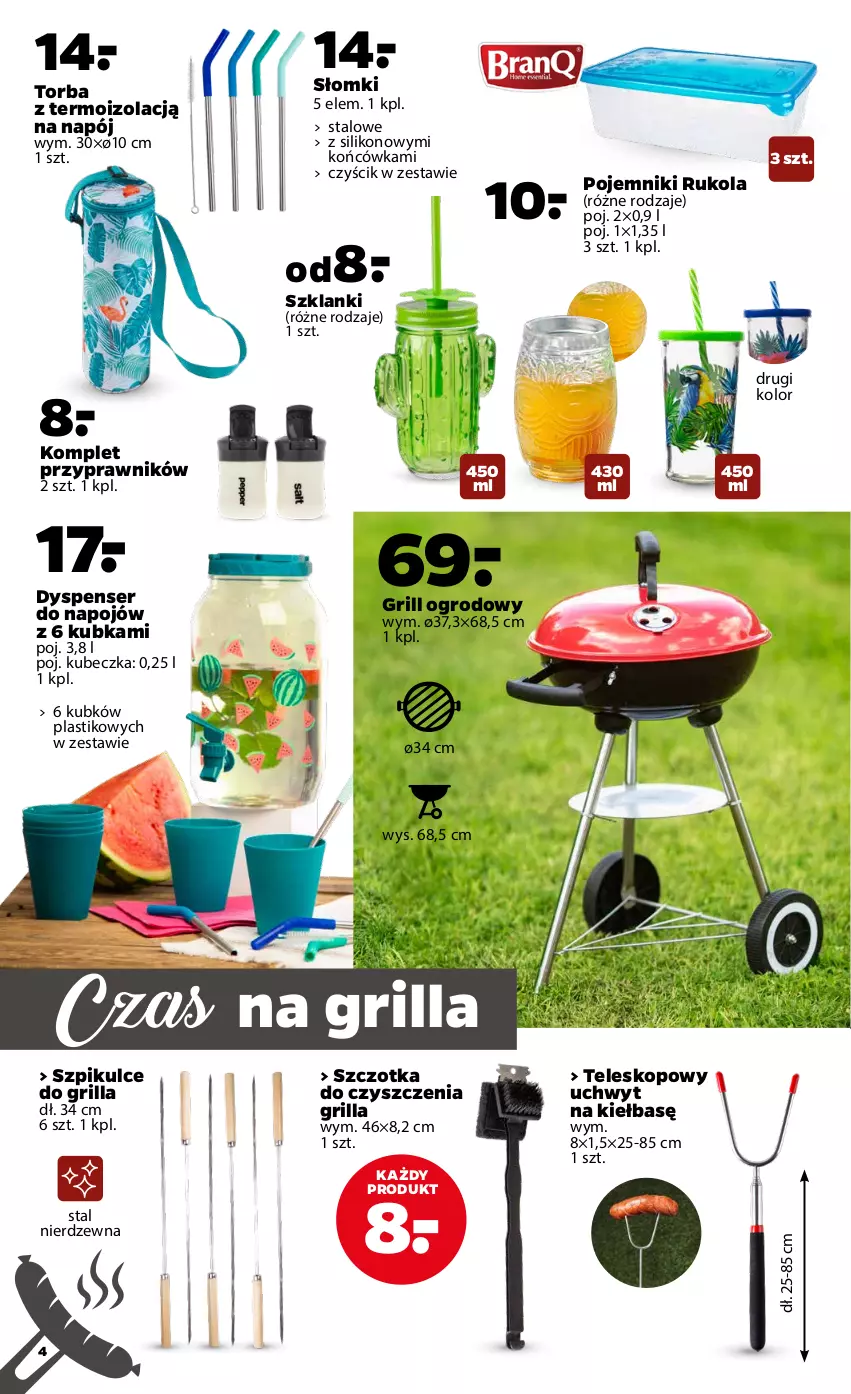 Gazetka promocyjna Netto - Gazetka non food - ważna 14.06 do 19.06.2021 - strona 4 - produkty: Grill, Lanki, Napój, Pojemnik, Rukola, Ser, Szczotka, Teleskop, Torba