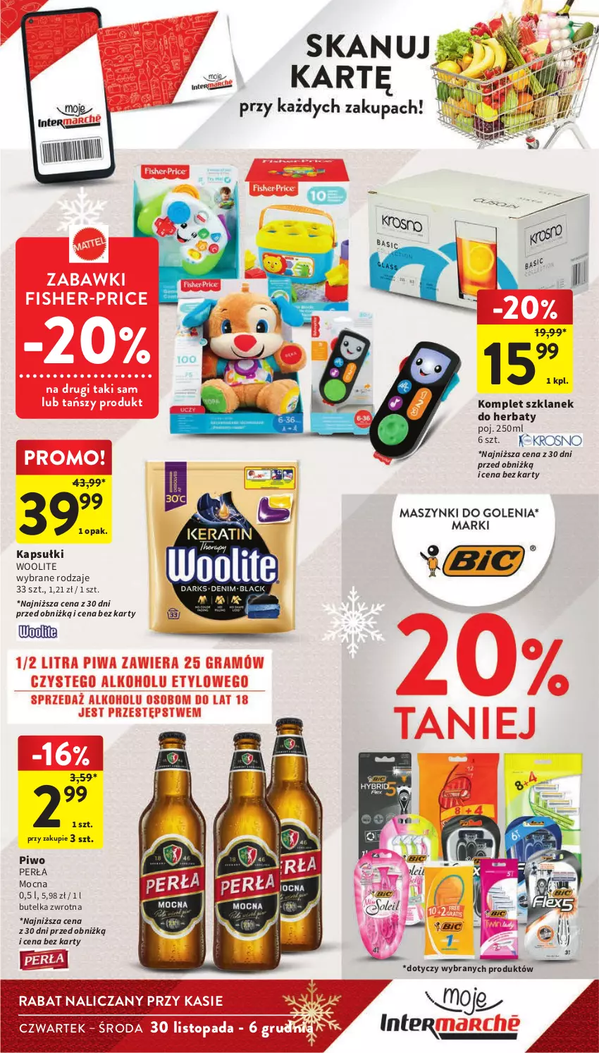 Gazetka promocyjna Intermarche - Gazetka Intermarche - ważna 30.11 do 06.12.2023 - strona 15 - produkty: Fisher-Price, Perła, Piwo, Top, Woolite