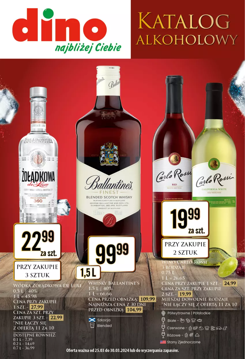 Gazetka promocyjna Dino - Katalog alkoholowy / marzec 2024 - ważna 25.03 do 30.03.2024 - strona 1 - produkty: JBL, Koc, Whisky, Wódka