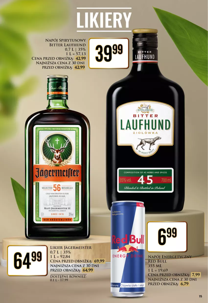 Gazetka promocyjna Dino - Katalog alkoholowy / marzec 2024 - ważna 25.03 do 30.03.2024 - strona 15 - produkty: Jagermeister, Likier, Napój, Solan