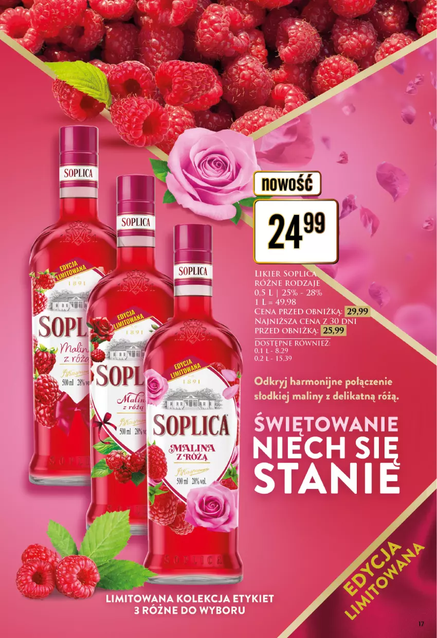 Gazetka promocyjna Dino - Katalog alkoholowy / marzec 2024 - ważna 25.03 do 30.03.2024 - strona 17 - produkty: Likier, Maliny, Soplica