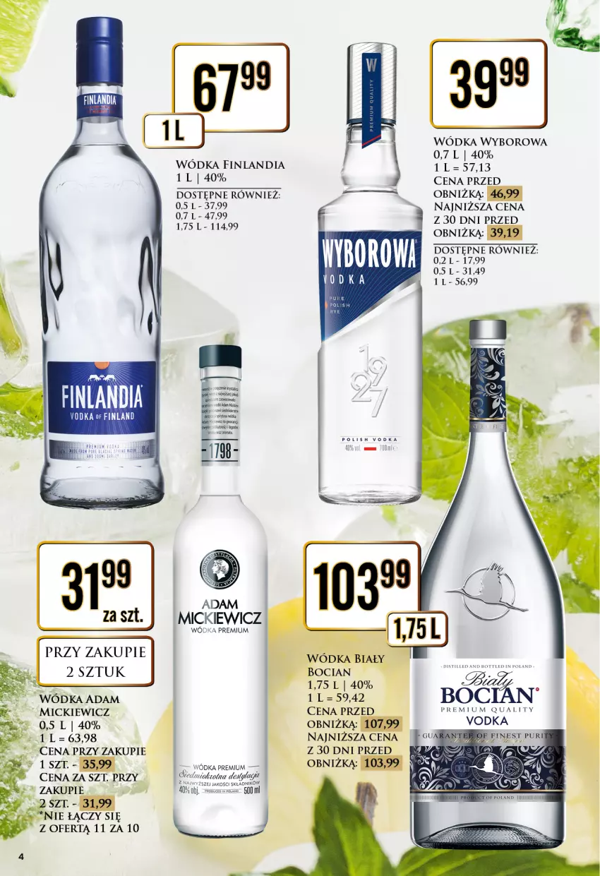 Gazetka promocyjna Dino - Katalog alkoholowy / marzec 2024 - ważna 25.03 do 30.03.2024 - strona 4 - produkty: Finlandia, Wódka, Wyborowa