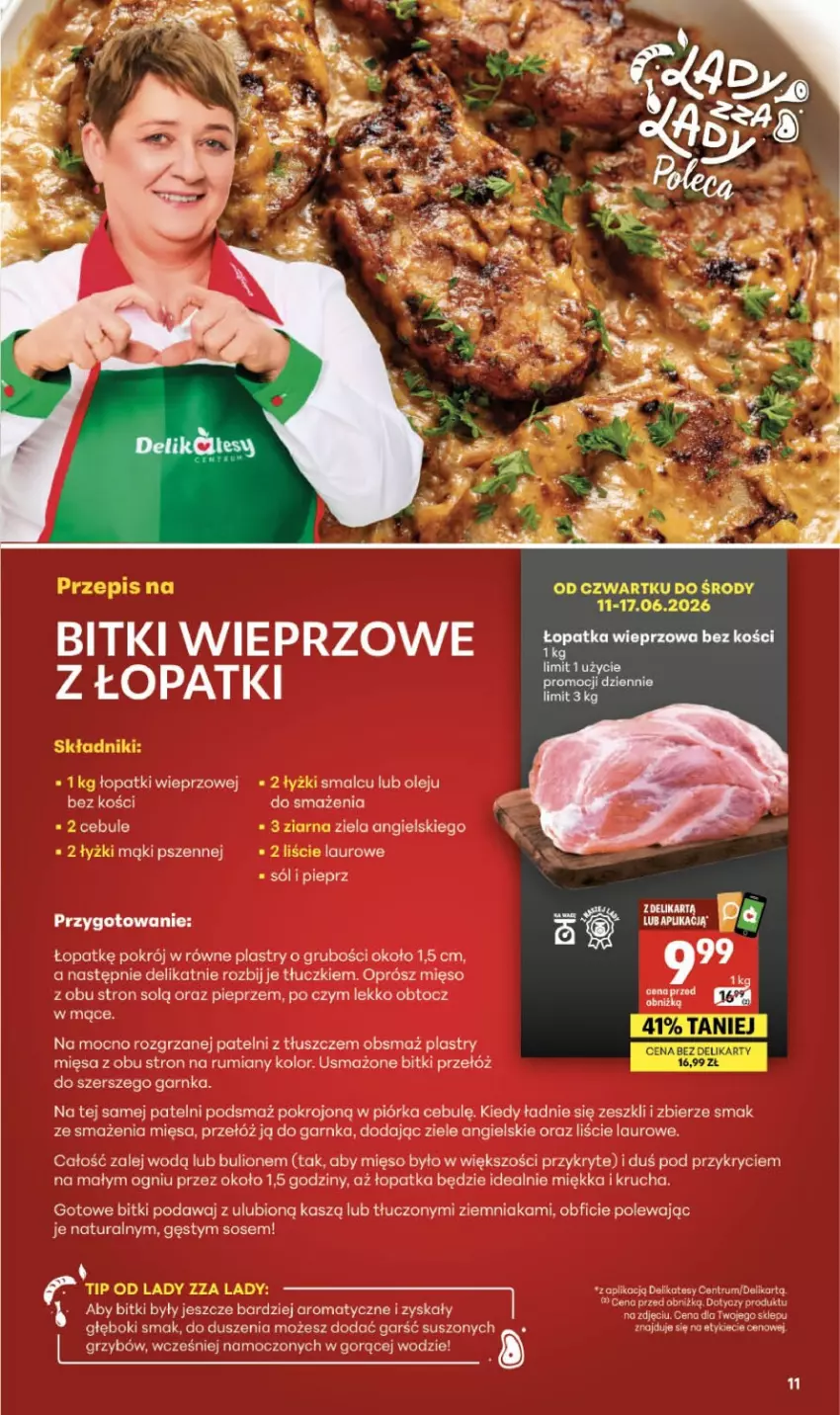 Gazetka promocyjna Delikatesy Centrum - Franczyza DC24 Czwartek - ważna 11.06 do 17.06.2026 - strona 11 - produkty: Bulion, Laur, Lion, Mięso, Pieprz, Rum, Ser, Sól, Sos, Ziele angielskie