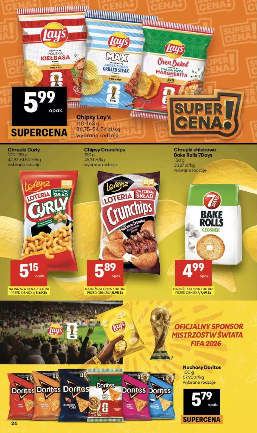 Gazetka promocyjna Delikatesy Centrum - Franczyza DC24 Czwartek - ważna 11.06 do 17.06.2026 - strona 24 - produkty: Chipsy, Kiełbasa