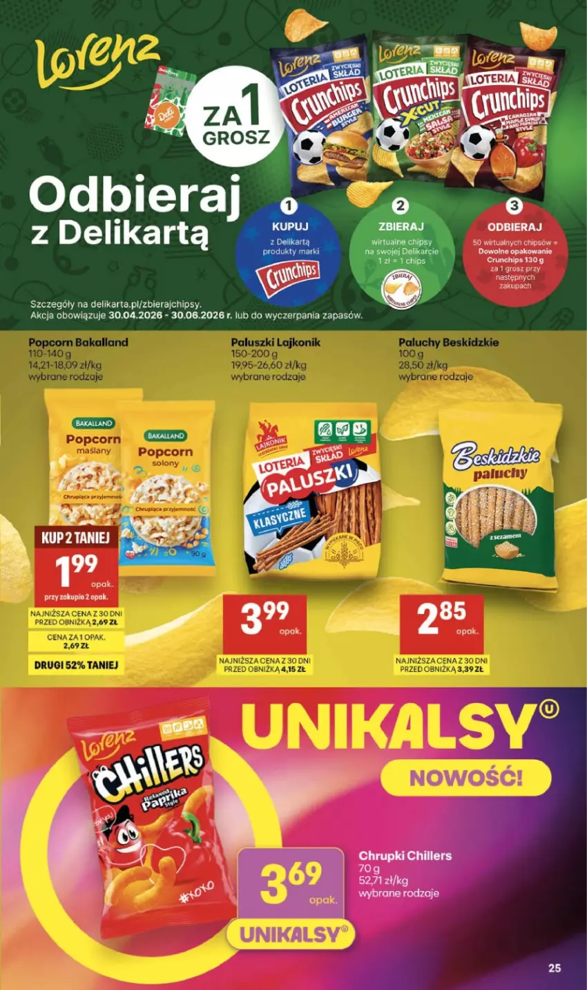 Gazetka promocyjna Delikatesy Centrum - Franczyza DC24 Czwartek - ważna 11.06 do 17.06.2026 - strona 25 - produkty: Chipsy, Crunchips