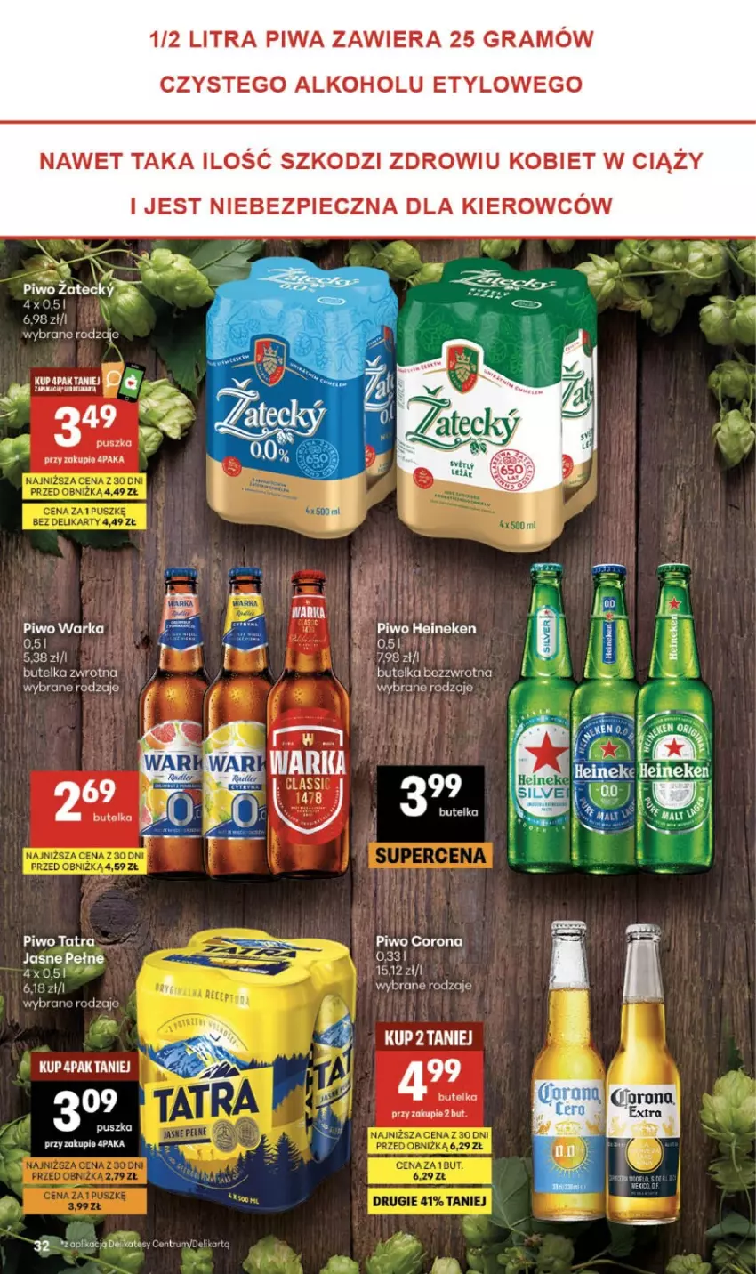 Gazetka promocyjna Delikatesy Centrum - Franczyza DC24 Czwartek - ważna 11.06 do 17.06.2026 - strona 32 - produkty: Fa, Gra, Heineken, Piec, Piwa, Piwo, Rum, Warka
