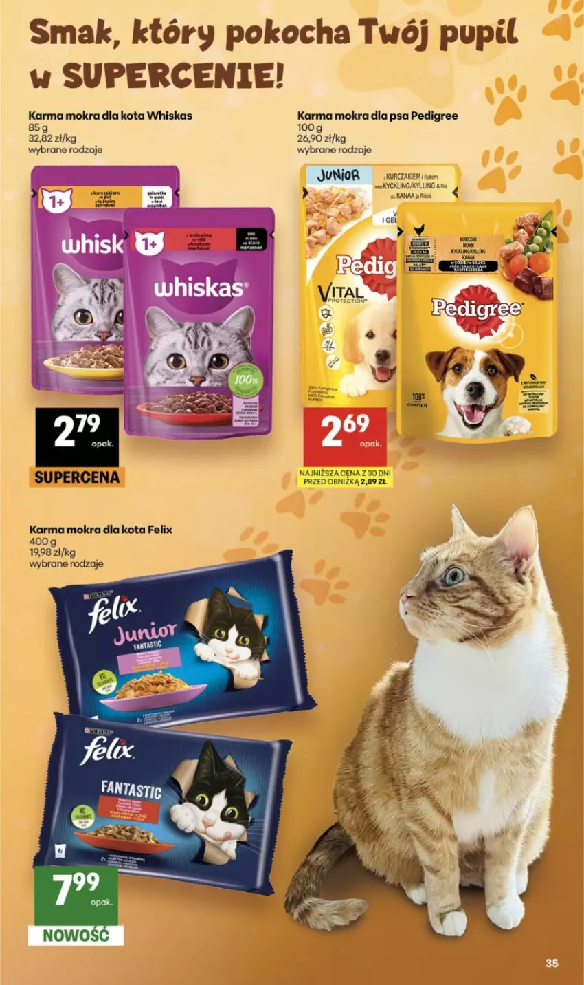 Gazetka promocyjna Delikatesy Centrum - Franczyza DC24 Czwartek - ważna 11.06 do 17.06.2026 - strona 35 - produkty: Felix, Koc, Kurczak, Pedigree, Ryż, Whiskas