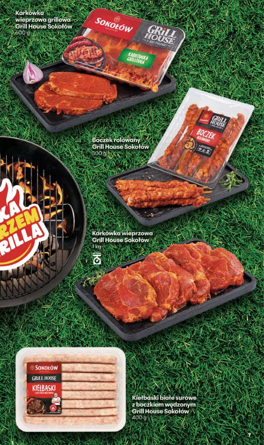 Gazetka promocyjna Delikatesy Centrum - Franczyza DC24 Czwartek - ważna 11.06 do 17.06.2026 - strona 7 - produkty: Boczek, Grill, Karkówka wieprzowa, LG, Sok, Sokołów