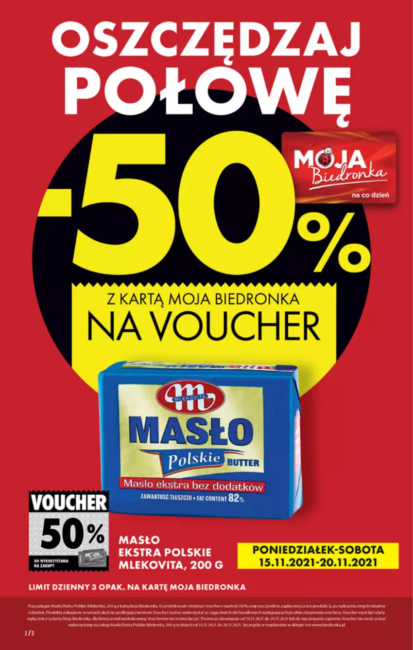Gazetka promocyjna Biedronka - W tym tygodniu - ważna 15.11 do 20.11.2021 - strona 2 - produkty: Dron, Fa, Masło, Mleko, Mlekovita, Rama
