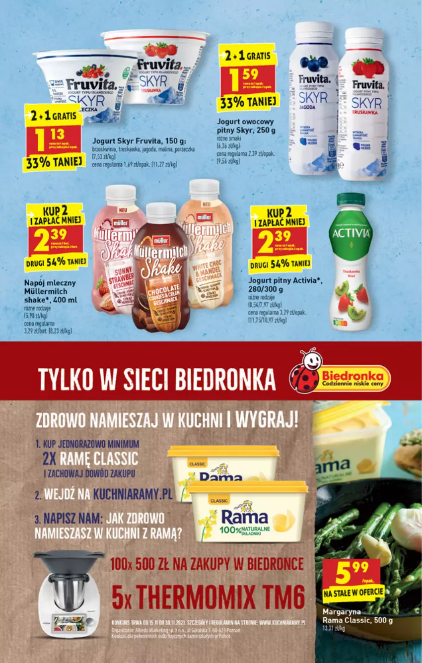 Gazetka promocyjna Biedronka - W tym tygodniu - ważna 15.11 do 20.11.2021 - strona 25 - produkty: Dron, Gra, Jogurt, Jogurt owocowy, Jogurt pitny, Kuchnia, Margaryna, Napój, Napój mleczny, Rama