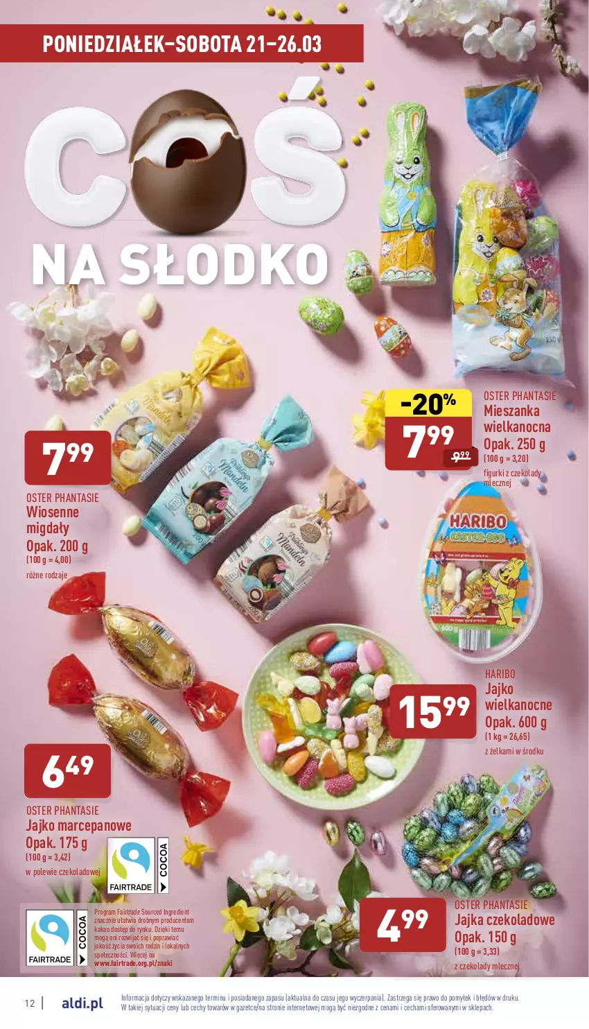 Gazetka promocyjna Aldi - Pełny katalog - ważna 21.03 do 26.03.2022 - strona 12 - produkty: Fa, Gra, Haribo, Kakao, Migdały