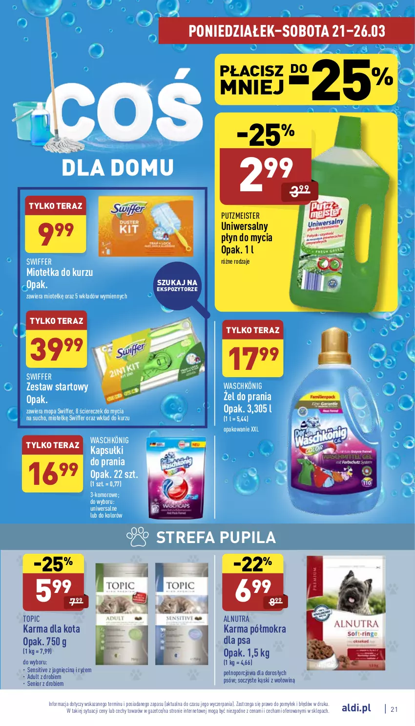 Gazetka promocyjna Aldi - Pełny katalog - ważna 21.03 do 26.03.2022 - strona 21 - produkty: Fa, Kapsułki do prania, König, Mop, Płyn do mycia, Por, Putzmeister, Ryż, Tera, Top