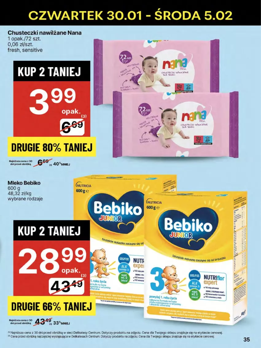 Gazetka promocyjna Delikatesy Centrum - NOWA GAZETKA Delikatesy Centrum od 30 stycznia! 30.01-5.02.2025 - ważna 30.01 do 05.02.2025 - strona 35 - produkty: Bebiko, Chusteczki, Mleko, Rum