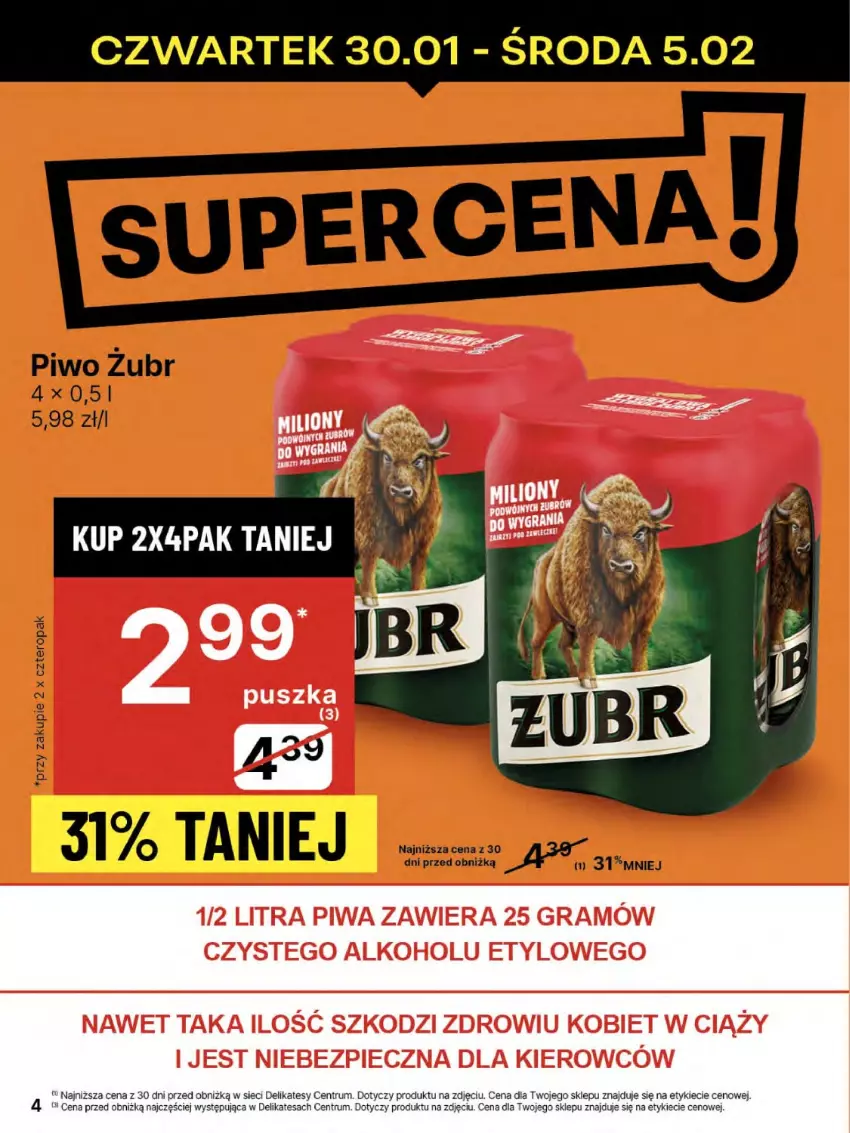 Gazetka promocyjna Delikatesy Centrum - NOWA GAZETKA Delikatesy Centrum od 30 stycznia! 30.01-5.02.2025 - ważna 30.01 do 05.02.2025 - strona 4 - produkty: Gra, Piec, Piwa, Rum