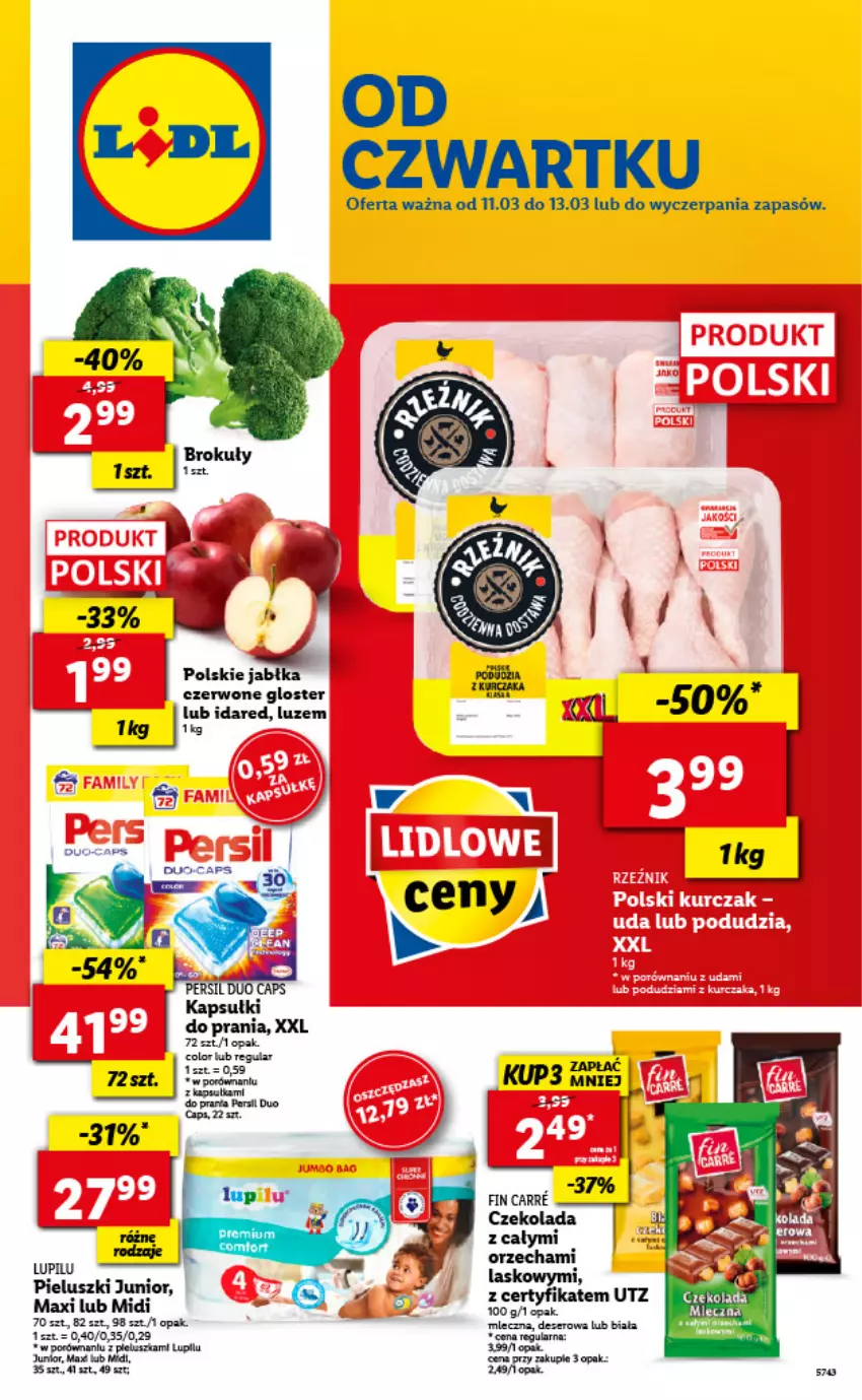 Gazetka promocyjna Lidl - GAZETKA - ważna 11.03 do 13.03.2021 - strona 1 - produkty: Deser, Fa, Jabłka, Kapsułki do prania, Persil, Por, Ser