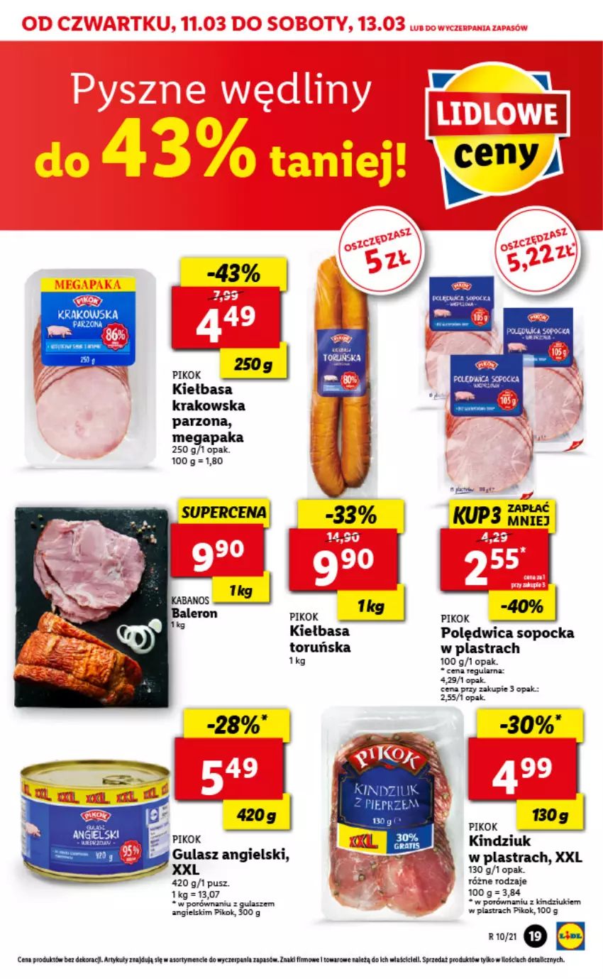 Gazetka promocyjna Lidl - GAZETKA - ważna 11.03 do 13.03.2021 - strona 19 - produkty: Kiełbasa, Pieprz, PIKOK, Polędwica, Por, Ser